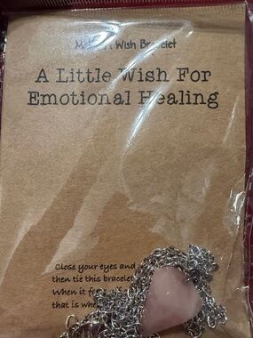 Emotional Healing Rose Quartz Pendant Necklace - Silver